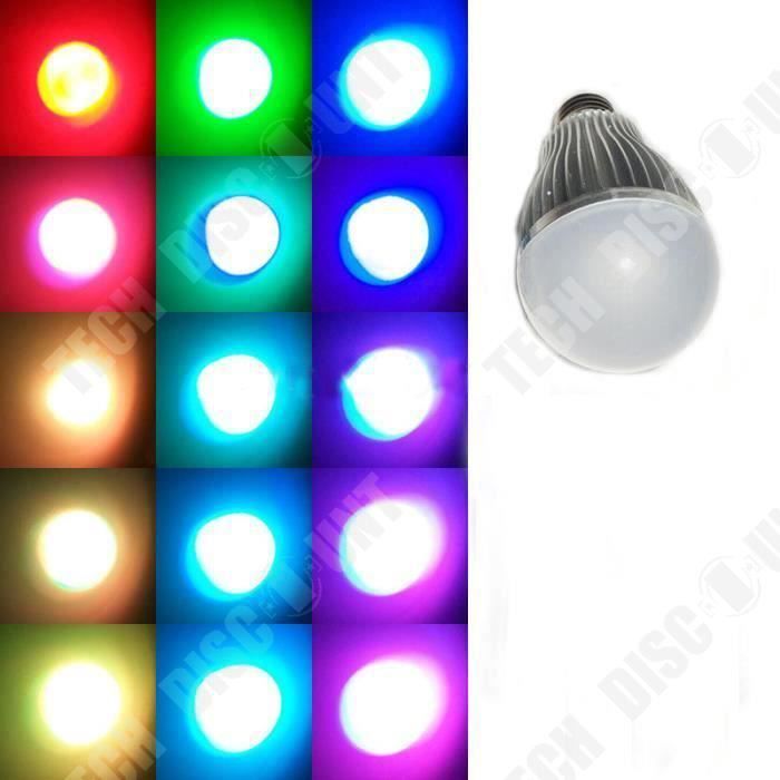 Comme montré - Ampoule LED multicolore avec télécommande IR, lampe RGB  colorée changeante, super lumineuse, E - Cdiscount Informatique
