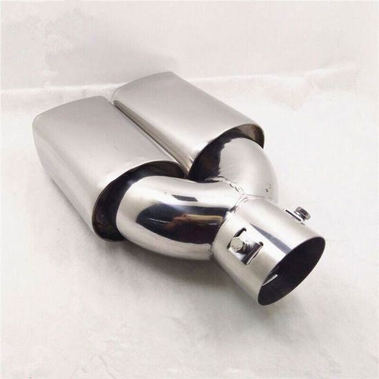 Tuning Voiture Universel Embout Échappement Double Yctze - Acier Inoxydable 6.2cm Universel Voiture Silencieux Acier Inoxydable 6,2cm