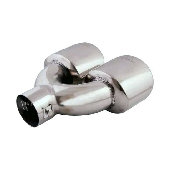 Embout Silencieux Universel Pour Pot D'échappement - Acier Inoxydable Chromé - Diamètre Max. 57 Mm - Collier Réglable Inclus Embout Echappement Inox