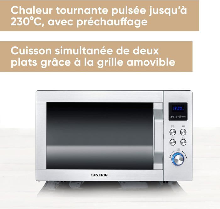 Four à microondes 25 L, 2 050 W, Four microonde gril et chaleur tournante pulsée, Microonde