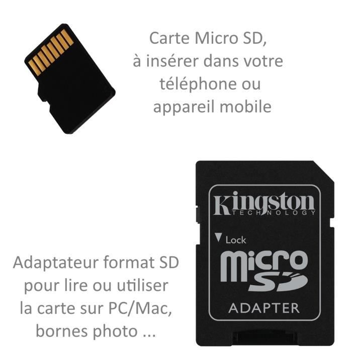 Carte Mémoire Micro SD 32 Go classe 4 Pour ALCATEL 1 (2019) - 3 (2019) - 1  - 3L - 1X - 5 - 3V - U3 - A3 XL - U5 - Pop 4 6 - et + - Cdiscount  Appareil Photo