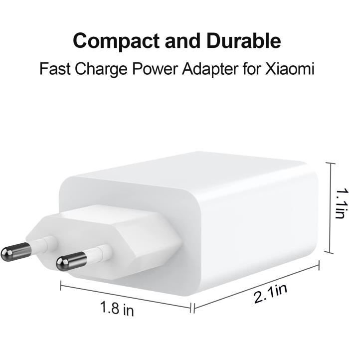 Xiaomi 33w Turbo Charge Mi 11 Lite Redmi Note 10 Charger Chargeur