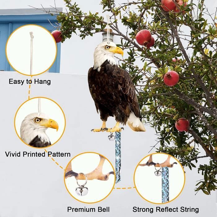 Ballon Anti-oiseaux Avec Yeux De Prédateur - Diamètre 60 Cm - PVC écolo - Pour Protéger Vergers, Balcons, Terrasses
