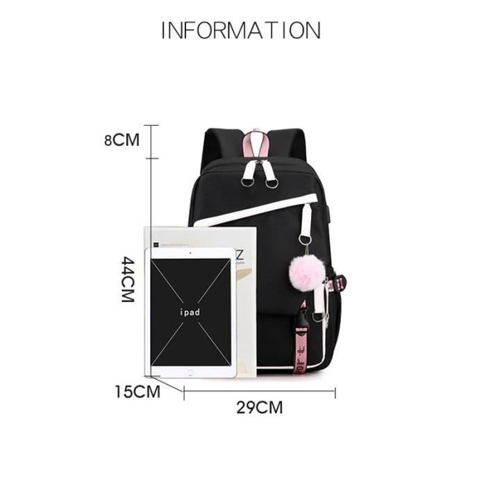 Cartable Fille, Sac à Dos Scolaire Sac A Dos Cartable Fille Sacs Voyage ,Backpack Sac Pour Les