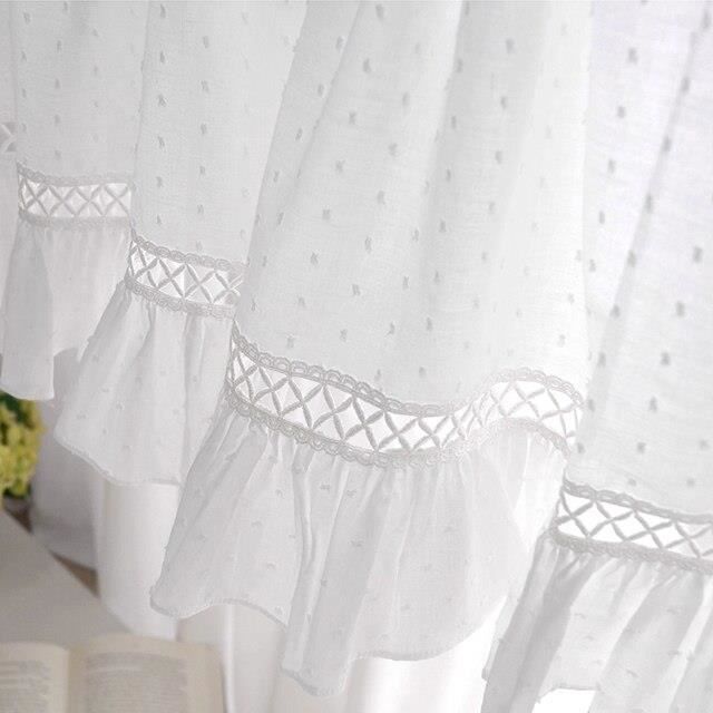 MANQILE Rideaux Courts en Lin de Coton Naturel pour Salon Demi-Rideaux