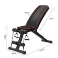 Banc de musculation pliable - Chaise de fitness - Noir - Adulte-2