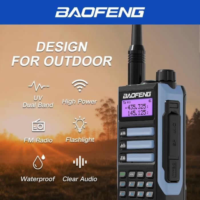 ZS09984-Baofeng Talkie walkie portable UV S9 Plus très puissant de
