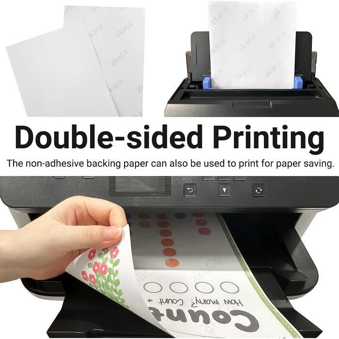 Papier autocollant A4 pour imprimante à jet d'encre et laser