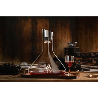 Carafe à vin - carafes à vin de luxe 1500 ml avec montagne argentée boules de nettoyage | Cool Mania