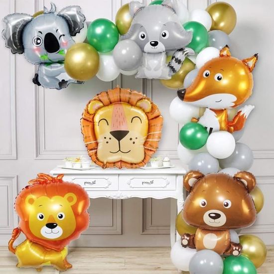 8 Ballons Animaux Jungle, Géant Animal Feuille D'Aluminium Ballons, Ballon  Anniversaire, Xxl Aluminium-Helium Ballons Tête D[u2121] - Cdiscount Maison