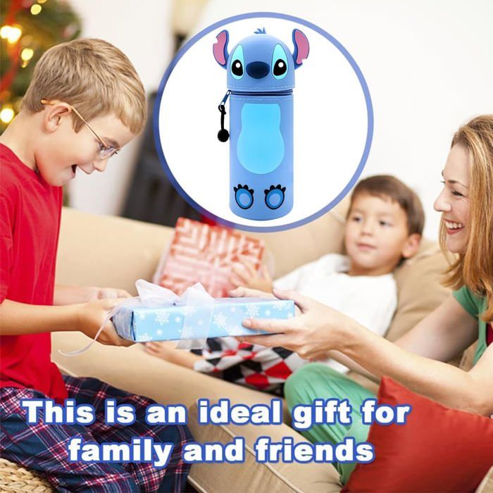 Trousse Scolaire 2-en-1 Silicone Souple Kawaii - Pochette Stylo Requin | Grande Capacité