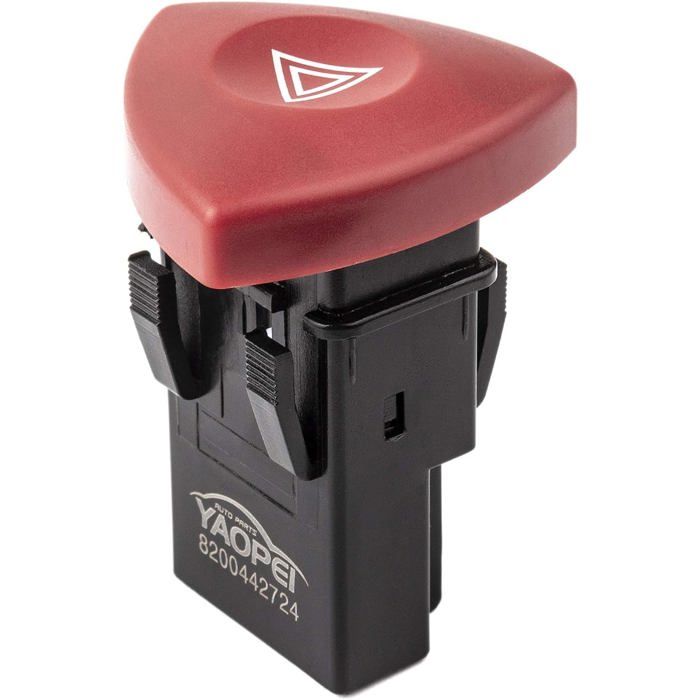 YAOPEI Interruttore Spia Di Pericolo (4 Pin) Per Renault Espace/Laguna, Nissan Primastar, Vauxhall Vivaro - Sostituisce 8200442724 - 2