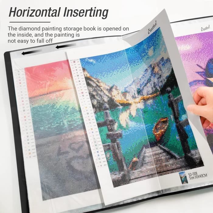Diamond Painting Album Avec Poignéepour A3 Livre De Stockage De