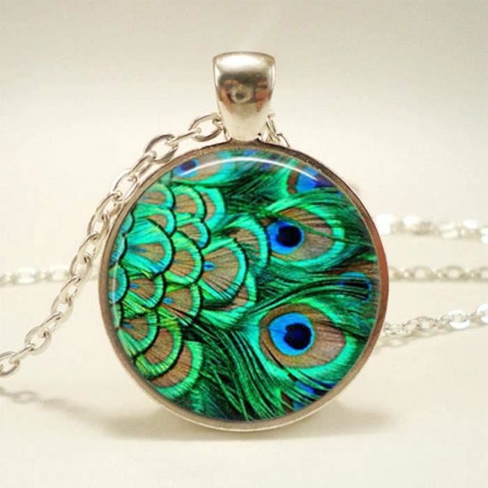 Collier Fait Main En Verre Avec Ficelle Cuir - Idéal Cadeau De Noël - Neuf Avec Étiquettes