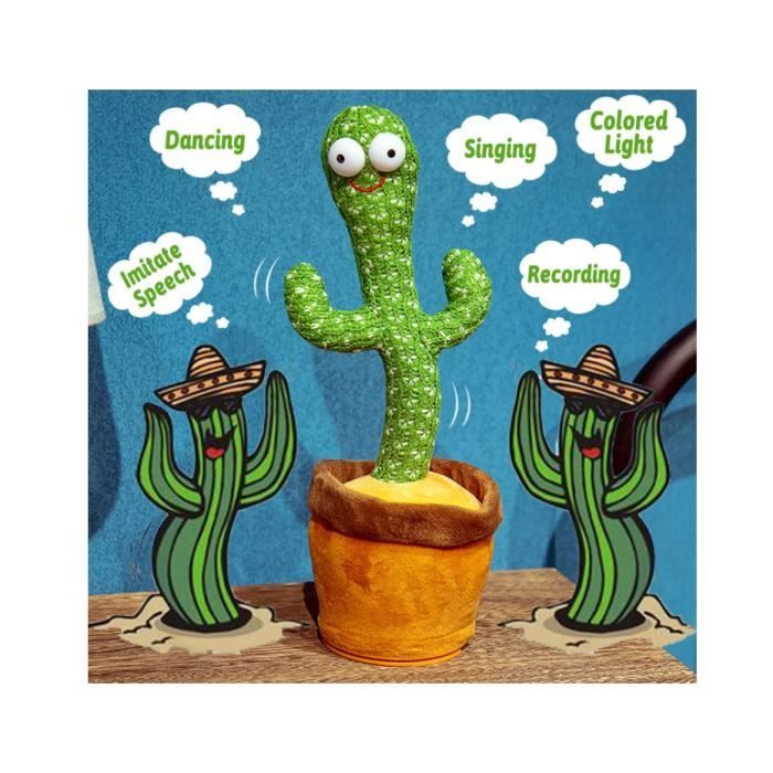 uiuoutoy Jouet en peluche en forme de cactus - Cadeau idéal - 17,8 cm :  : Jeux et Jouets
