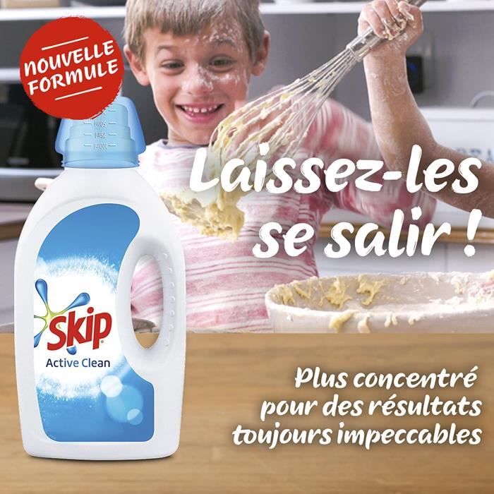 Lessive Liquide Ultimate Active Clean SKIP : le bidon de 1,7L à Prix  Carrefour