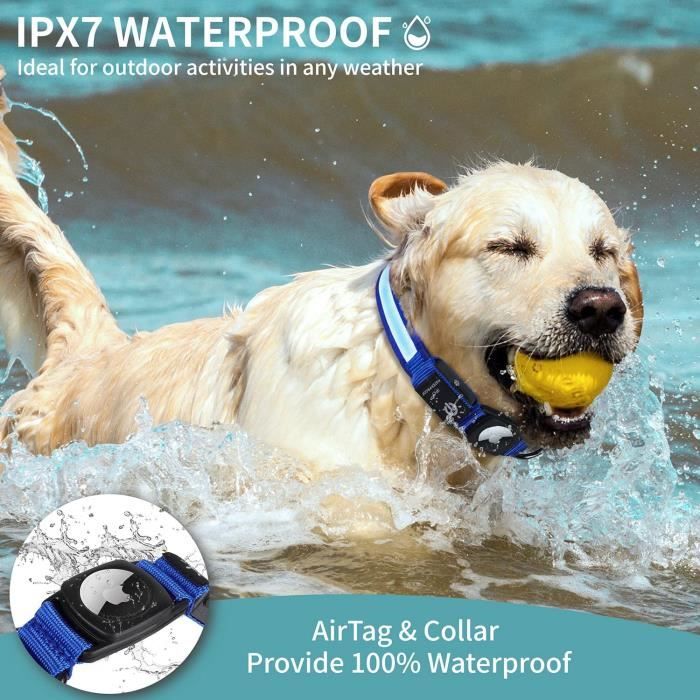 Collier Airtag pour chien, 100 % étanche, avec Apple AirTag