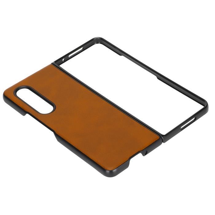 Fdit étui anti-rayures pour Galaxy Z Fold 3 Étui rigide en cuir pour  téléphone portable Samsung Galaxy Z Fold 3 anti-rayures et