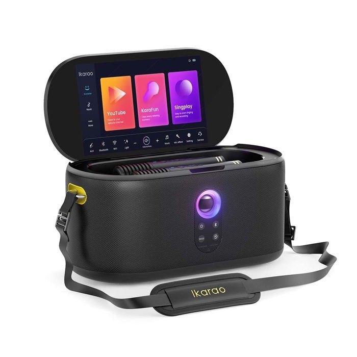 Kit Karaoké Adultes Ikarao - Break X1 - 2 Microphones Sans Fil - 800W - Appli Karaoké
