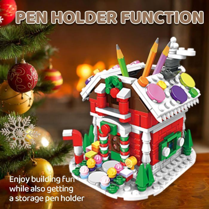 Blocs de construction de Noël en forme de maison (322 pièces) - Porte ...