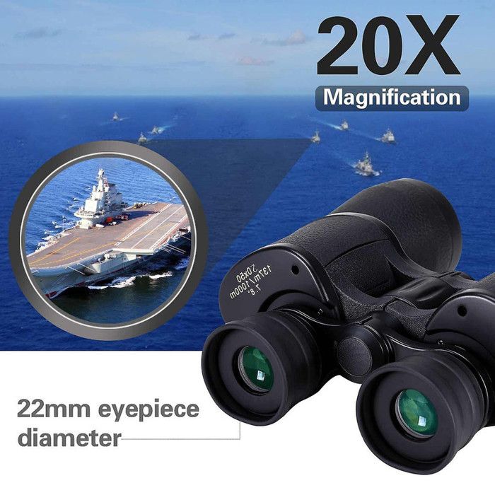 Vision Nocturne Jumelles 20x50 Compactes - Haute Puissance - Étanches - Idéales Observation Oiseaux, Chasse, Voyages Vision Nocturne Militaire