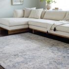 SURYA Tapis de Salon à Poils Courts Doux Vintage Oriental LOU 120x170cm Multicolore/Bleu