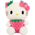 BAOKEMENG Kawaii Sanrio Hello Kitty Peluche Peluche Fraise KT Chat Oreiller Poupée Cadeau D'anniversaire Pour Enfants Décoration pour enfants