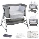 Lit Cododo - MIPAN - Berceau Bébé - Lit Bébé -Réglable (100-116cm) - Avec Matelas - Pour De la naissance jusqu'à 36 mois -Gris