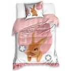 Housse de couette - CARBOTEX - Little Bunny - 140x200 cm - 100% coton - Rose