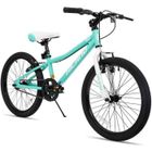 Hiland Vélo de montagne 20 pouces pour enfants de 7, 8, 9, 10, 11, 12 ans, frein en V,1 vitesses unique-Vert