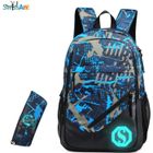 SWISSANT® Sac à Dos+Sac Crayon Cartable Sac Scolaire Ecole Collège Garçon Fille Sac de Camping Sac Voyage Nuit Lumineux