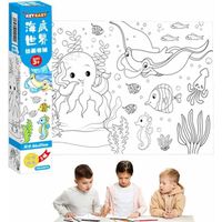 Nappe à colorier pour enfants |Rouleau de papier de peinture enfants | Rouleau dessin et de peinture enfants table murale à colorier