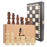 Echecs Jeu Echec Echiquier en Bois - Jeux d'echec Chess Echequiers Pièces Grand pour Adulte Enfants échecs 35 X 35 cm