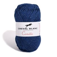 Laines Cheval Blanc - COMETE fil à tricoter 48% acrylique 47% coton 5% polyester 50g - Idéale pour des vêtements d'été légers et le 