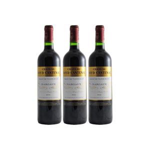 VIN ROUGE Château Boyd-Cantenac Rouge 2015 - Lot de 3x75cl - Appellation AOC Margaux - Vin Rouge de Bordeaux - Cépages Cabernet Franc, Petit