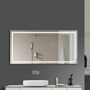 Laizere Miroir De Sdb 70x50cm Led Eclairage Hi Tech Miroir Mural