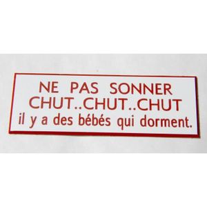 Plaque Signaletique Ne Pas Sonner Bebe Dort Cdiscount Plaque Signaletique Ne Pas Sonner Bebe Dort Cdiscount