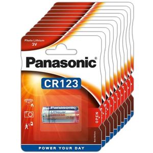 PILES Panasonic CR 123 A Pile au lithium ( 3 V , paquet de 10 )451