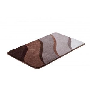 Tapis De Salle Bain 70 X 120 Cm Design Couleur Maron Gris