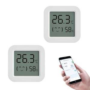 MESURE THERMIQUE Emylo Thermometre Interieur Bluetooth, Tuya Thermomètre Intérieur Capteur Hygromètre Avec Application Intelligente Et Enregi[n678]