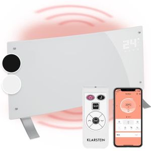 RADIATEUR D’APPOINT Radiateur électrique - Klarstein - Bornholm Single Smart - 2000/1000 W - Programmable - Mobile - Blanc