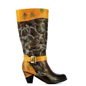 botte longue cuir femme