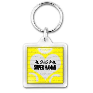 Anniversaire Maman Cadeau Maman ANGORA Porte-cl/és Les cl/és dune Super Maman F/ête des M/ères