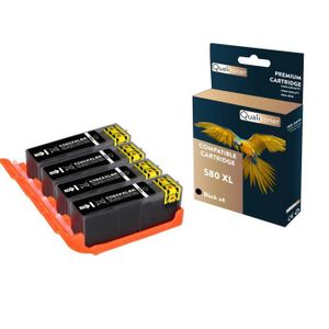 Pack De 4 Cartouches D'encre Jaune C-581Y Compatibles Canon PIXMA - 12ml - Neuf