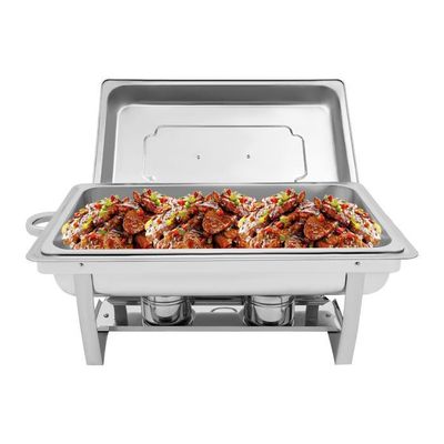 Chauffe-Plat Électrique 9L Professionnel - Acier Inoxydable, Couvercle Verre, Réglage Température, Pour Buffet, Fête