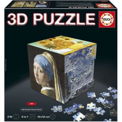 Trieur De Puzzle Clementoni – 6 Bacs Empilables 19x19cm, Accessoire Jusqu'à 1000 Pièces, Rangement Compact