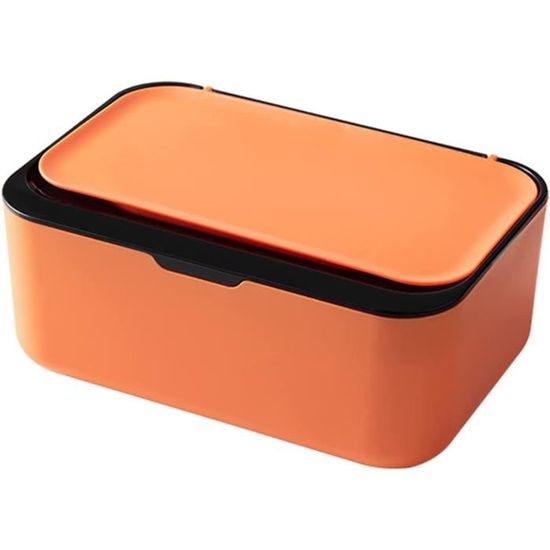 Rangement Voiture Pratique Boîte Lingettes Humides Étanche - Rangement Pratique Pour Toilettes, Voiture Et Bureau - Noir Boîte Lingettes ABS