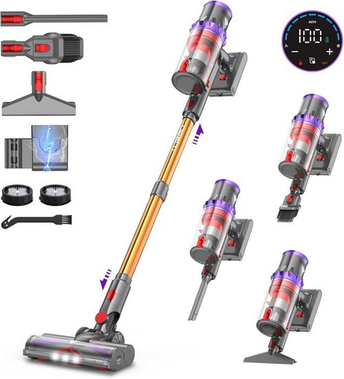 Aspirateur Balai sans Fil Dzaki - 45 kPa, 50 min, HEPA, LED at Amazon Aspirateur Balai sans Fil Dzaki - 45 kPa, 50 min, HEPA, LED at Amazon