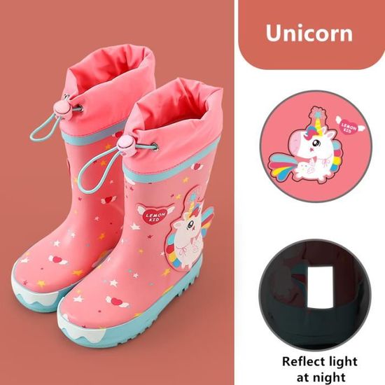 23 Insole 15.3 cm Licorne Bottes de pluie en caoutchouc pour enfants chaussures d eau pour bebe enfan Cdiscount