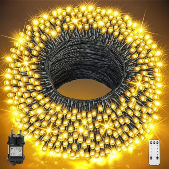 Guirlande électrique 800 LED 20m d'éclairage multicolore